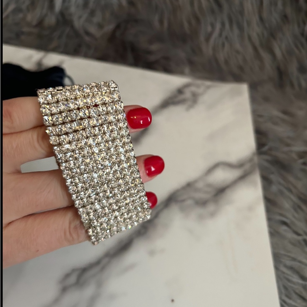 Sparkling Silver Rhinestone Bracelet